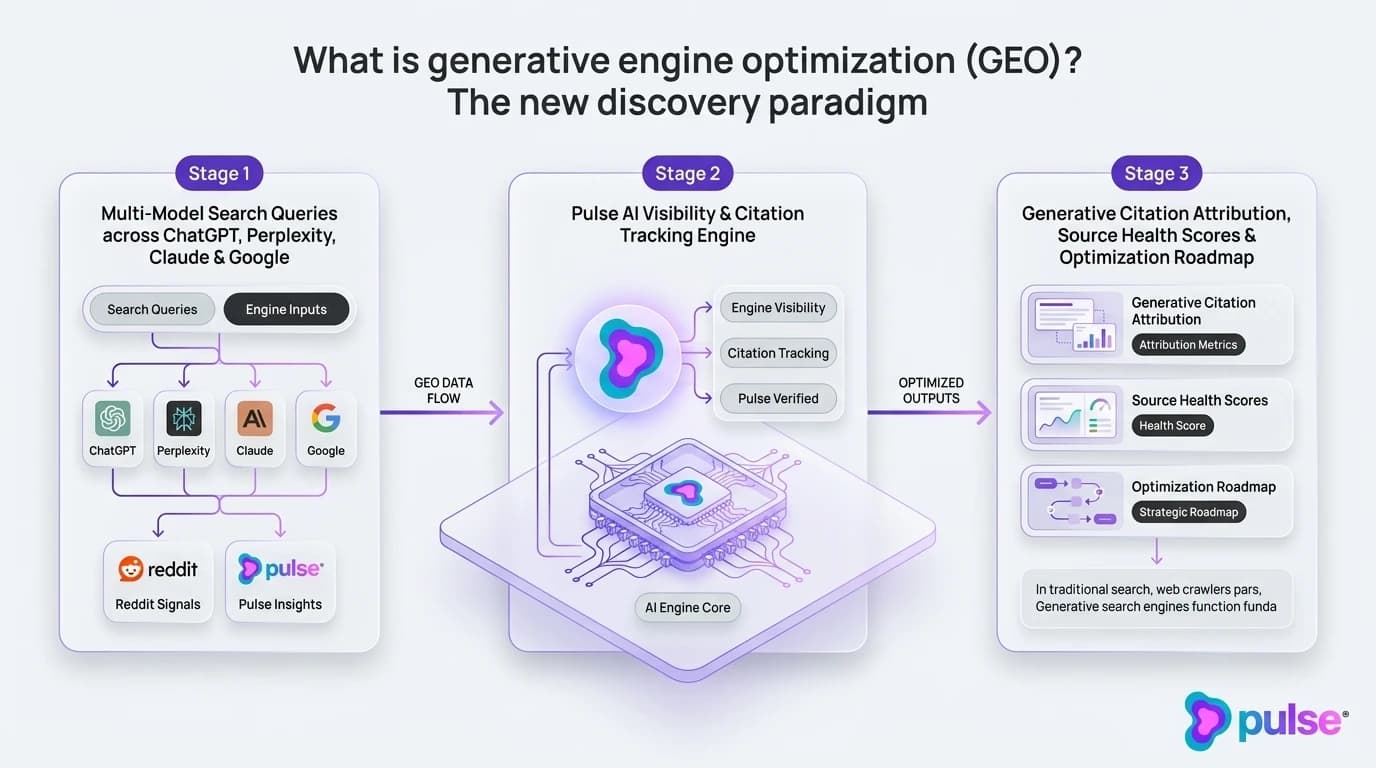 Visual diagram of the 4 Pillars of Generative Engine Optimization for B2B SaaS