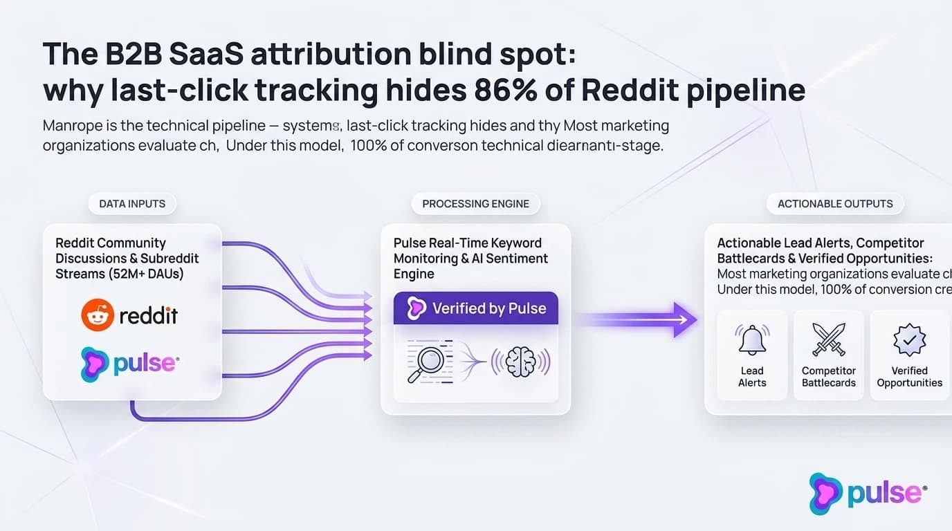 Visual diagram comparing B2B SaaS unit economics and payback periods between LinkedIn paid ads and Pulse Reddit social listening